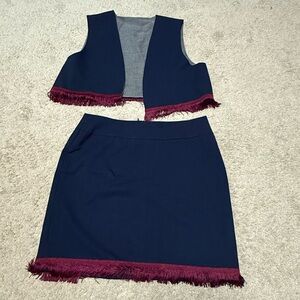 Fringe skirt and vest